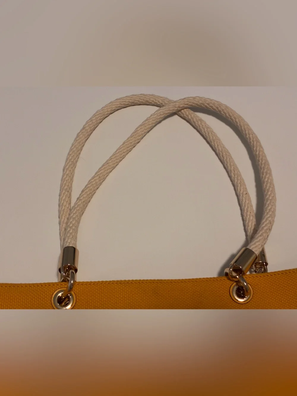 Yellow/Gold Michael Kors Amy Large Rope Tote Bag